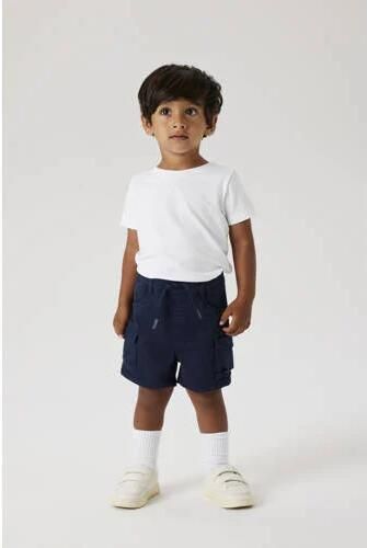 NAME IT MINI cargo short donkerblauw Korte broek Jongens Stretchkatoen