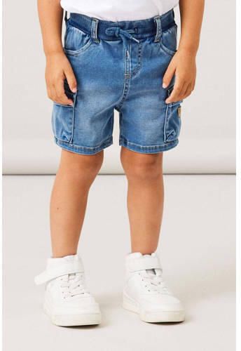Name It Cargoshort Coole jeansshorts NMMBEN BAGGY DNM L SHORTS 8610-TO NOOS (Cargozakken baggy fit verstelbare tailleband elastische manchetten)