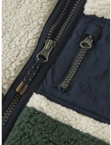 NAME IT MINI fleecevest groen Jongens Polyester Opstaande kraag Meerkleurig - Foto 2