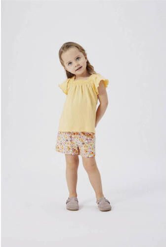 Name it MINI gebloemde casual short NMFHISSE ecru multicolor Korte broek Meisjes Katoen 104