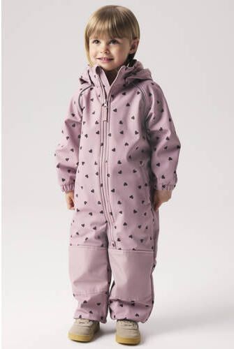 NAME IT MINI gebloemde softshell jas oudroze Meisjes Polyester Ronde hals - Foto 2