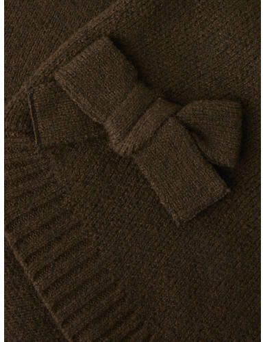 NAME IT MINI gebreide trui bruin Meisjes Polyester Ronde hals Effen - Foto 3