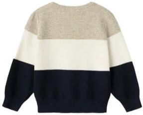 Name it MINI gebreide trui ecru Jongens Katoen Ronde hals Meerkleurig 110