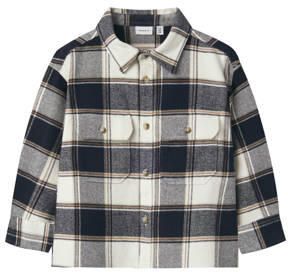 NAME IT MINI geruit overshirt donkerblauw Overhemd Jongens Katoen Klassieke kraag - Foto 2