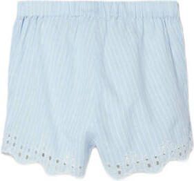 Name it MINI gestreepte casual short NMFFESINNE lichtblauw Korte broek Meisjes Katoen 110