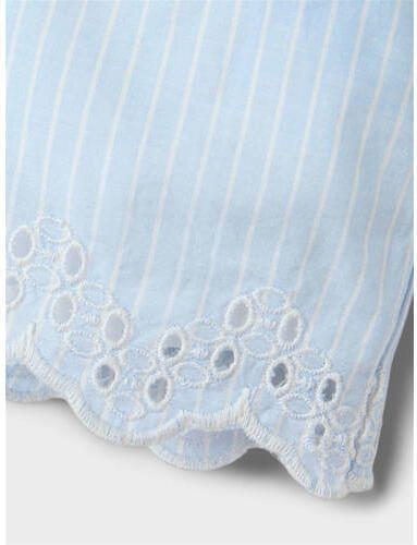 Name it MINI gestreepte casual short NMFFESINNE lichtblauw Korte broek Meisjes Katoen 110 - Foto 2