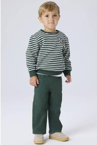 NAME IT MINI gestreepte sweter met patch groen Sweater Streep - Foto 3