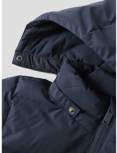 NAME IT MINI gewatteerde jas donkerblauw Meisjes Polyester Capuchon Effen - Foto 2