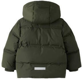 NAME IT MINI gewatteerde jas donkergroen Polyester Capuchon - Foto 3
