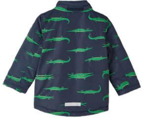Name it MINI gewatteerde winterjas NKMMAX van gerecycled polyester donkerblauw groen 98 - Foto 2