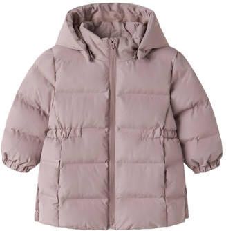 NAME IT MINI gewatteerde winterjas oudroze Meisjes Polyester Capuchon