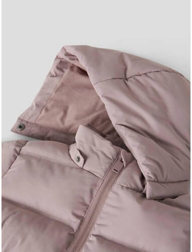 NAME IT MINI gewatteerde winterjas oudroze Meisjes Polyester Capuchon - Foto 2