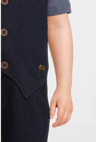 Name it MINI gilet NMMFORT donkerblauw Jongens Katoen V-hals Effen 104 - Foto 2