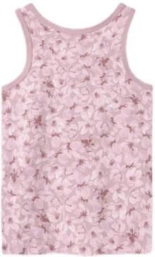 Name it MINI hemd NMFTANK TOP FLOWER set van 2 mauve Paars Meisjes Stretchkatoen Ronde hals 104 - Foto 3