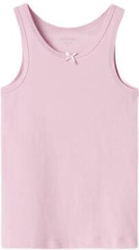 Name it MINI hemd NMFTANK TOP HORSE set van 2 lila roze Paars Meisjes Stretchkatoen Ronde hals 104 - Foto 3