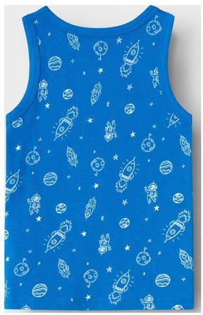 Name it MINI hemd NMFTANK TOP set van 2 blauw donkerblauw Jongens Stretchkatoen Ronde hals 104 - Foto 2