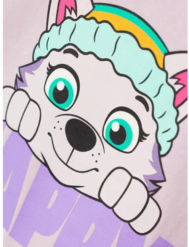 Name it MINI Hemd Paars Meisjes Stretchkatoen Ronde hals Printopdruk 122 128