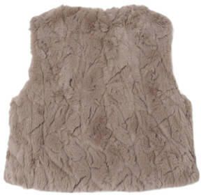 Name it MINI imitatiebont gilet NMFNUSSI taupe Effen 104