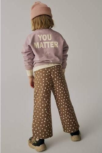 NAME IT MINI joggingbroek met stippen camel Bruin Meisjes Sweat Stip - Foto 3