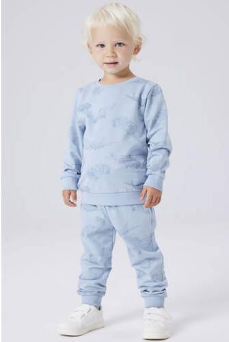 NAME IT MINI joggingsbroek blauw Jongens Katoen All over print - Foto 2