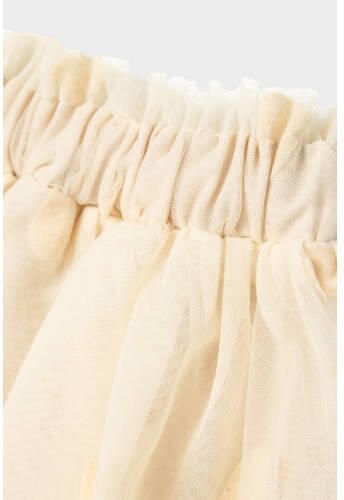 Name it MINI korte rok ecru Meisjes Katoen Hartjes 104