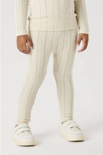 NAME IT MINI legging ecru Beige Meisjes Katoen Effen