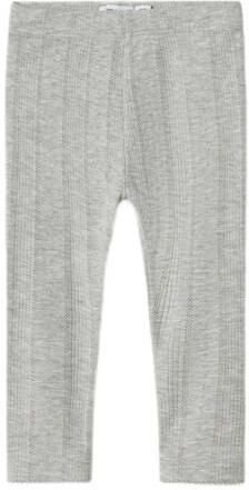 NAME IT MINI legging grijs melange Meisjes Katoen Effen