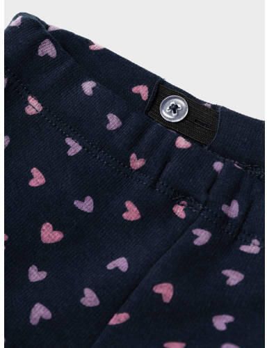 Name it MINI legging NMFDAVINA met all over print donkerblauw roze blauw Meisjes Sweat 104