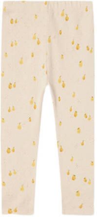 Name it MINI legging NMFFEPERA met all over print zachtroze geel Meisjes Katoen 104