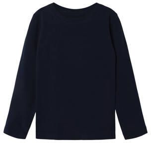 NAME IT MINI longsleeve donkerblauw Meisjes Stretchkatoen Ronde hals Effen