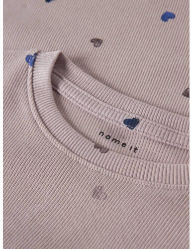 Name It Shirt met lange mouwen NMFNUTTI LS TOP NOOS met geweldige hartjes-alloverprint - Foto 2