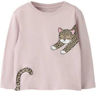 NAME IT MINI longsleeve met print lichtroze Meisjes Katoen Ronde hals