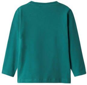 Name it MINI longsleeve NKMVUX met printopdruk antiek groen Jongens Stretchkatoen Ronde hals 122 128