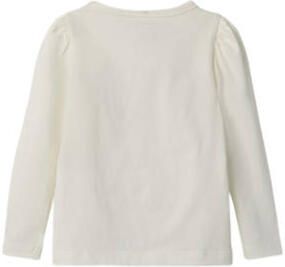 Name it MINI longsleeve NMFLONNIA met printopdruk ecru Meisjes Katoen Ronde hals 110 - Foto 2