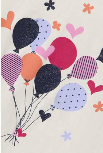 Name it MINI longsleeve NMFLONNIA met printopdruk ecru Meisjes Katoen Ronde hals 110