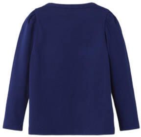 Name it MINI longsleeve NMFLONNIA met tekst donkerblauw Meisjes Katoen Ronde hals 104 - Foto 3