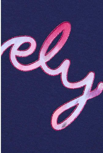 Name it MINI longsleeve NMFLONNIA met tekst donkerblauw Meisjes Katoen Ronde hals 104 - Foto 2