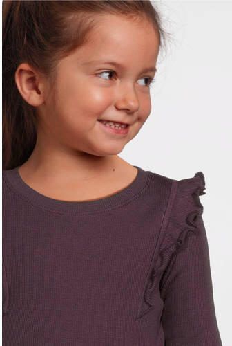 Name it MINI longsleeve NMFNILLA aubergine Paars Meisjes Katoen Ronde hals 104