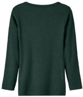Name it MINI longsleeve NMMKAB Groen Jongens Stretchkatoen Ronde hals Effen 134 140