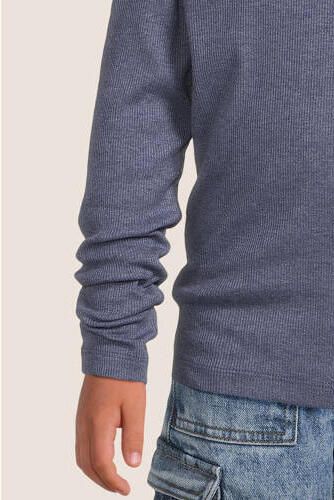 Name it MINI longsleeve NMMKAB middenblauw Jongens Katoen Ronde hals Effen 122 128 - Foto 2