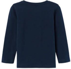 Name it MINI longsleeve NMMNIJAL met katoen donkerblauw wit groen Printopdruk 122 128 - Foto 3
