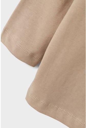 Name it MINI longsleeve NMMVOBBO beige Jongens Katoen Ronde hals Effen 104