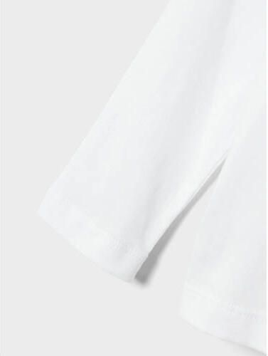 Name it MINI longsleeve NMMVOBBO wit Jongens Katoen Ronde hals Effen 104