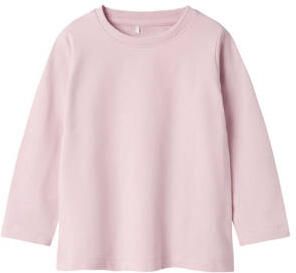 NAME IT MINI longsleeve roze Paars Meisjes Stretchkatoen Ronde hals Effen