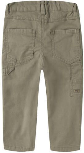 NAME IT MINI loose fit cargobroek groen Jongens Stretchkatoen Effen