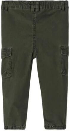 Name it MINI loose fit cargobroek NMMBEN donkergroen Jongens Stretchkatoen 104 - Foto 4