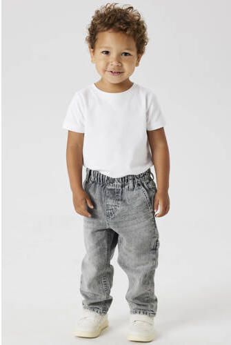 NAME IT MINI loose fit jeans grey denim Grijs Jongens Katoen Effen