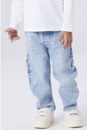 NAME IT MINI loose fit jeans Light Blue Denim Blauw Jongens Katoen Effen