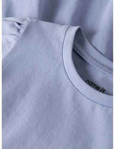 NAME IT MINI midi jurk lila Paars Meisjes Katoen Ronde hals Effen - Foto 2