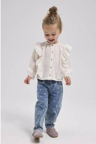 NAME IT MINI mom jeans NMFBELLA met hartjes medium blue denim Blauw Hartjes - Foto 2